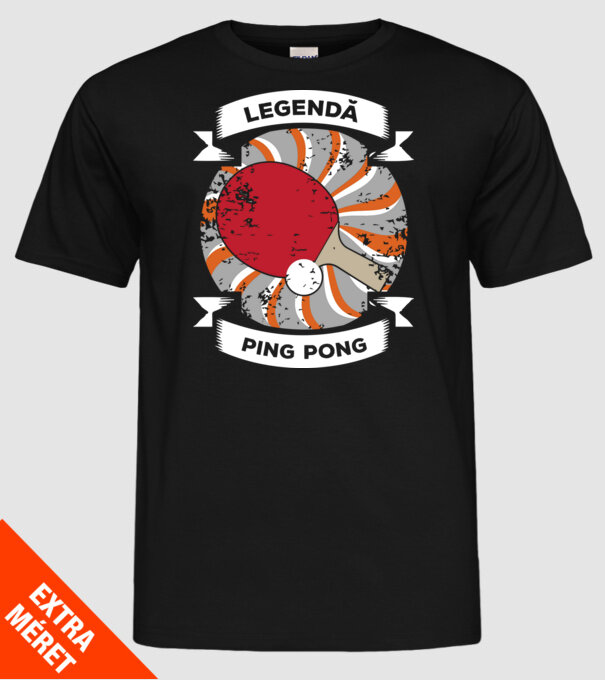 legendă Ping Pong model negru pe tricou