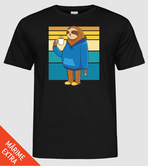 Leneș model negru pe tricou