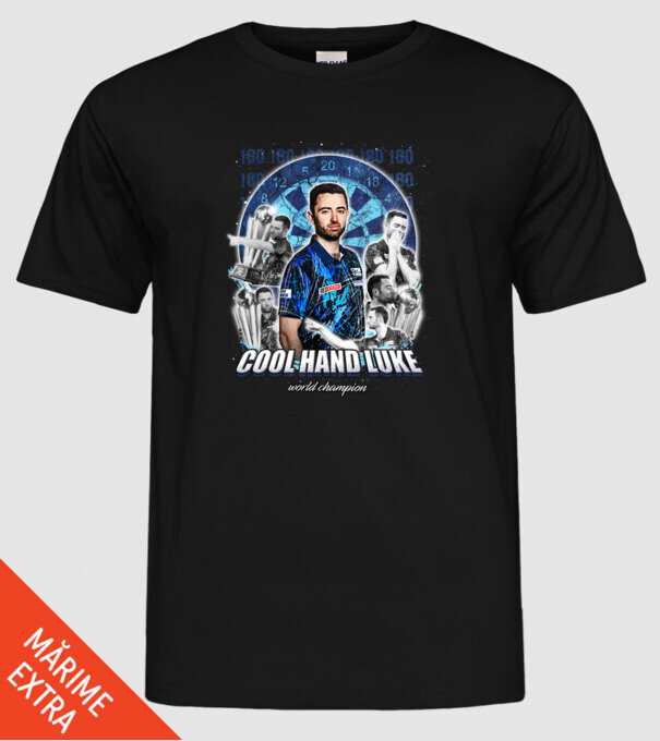 Luke Humphries World Champion model negru pe tricou