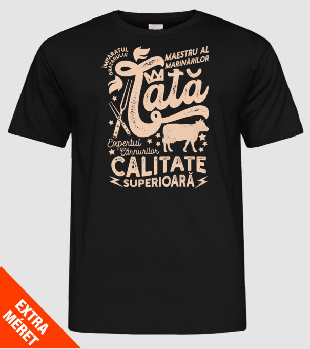 Împăratul grătarului, maestru al marinărilor, expertul cărnurilor - tată - Calitate superioară model negru pe tricou