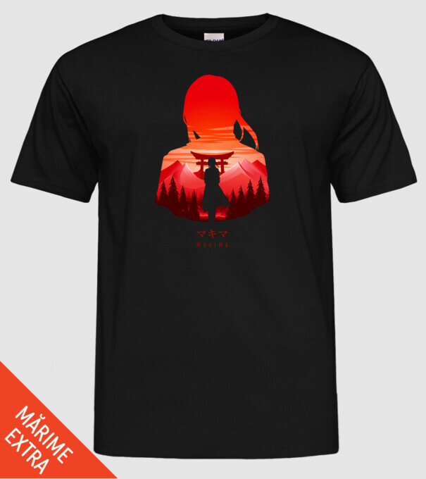 Makima model negru pe tricou