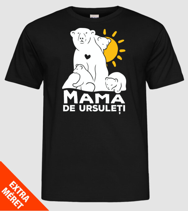 Minunată mamă de ursuleți model negru pe tricou