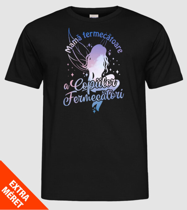 Mamă fermecătoare a copiilor fermecători model negru pe tricou