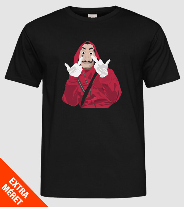 money heist fcku model negru pe tricou