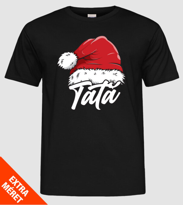 tată Santa Hat model negru pe tricou