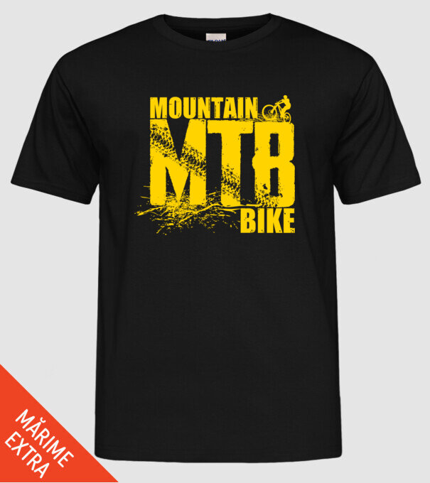 MTB model negru pe tricou