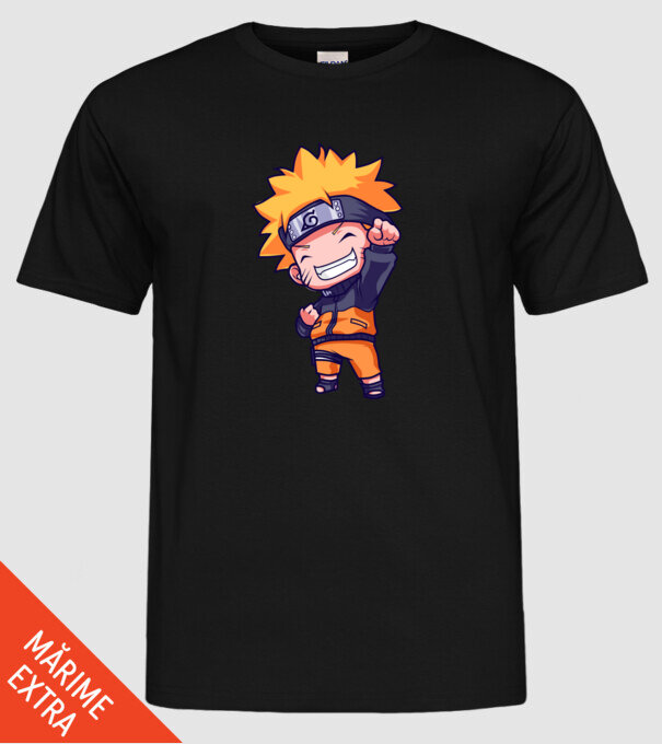 NARUTO model negru pe tricou
