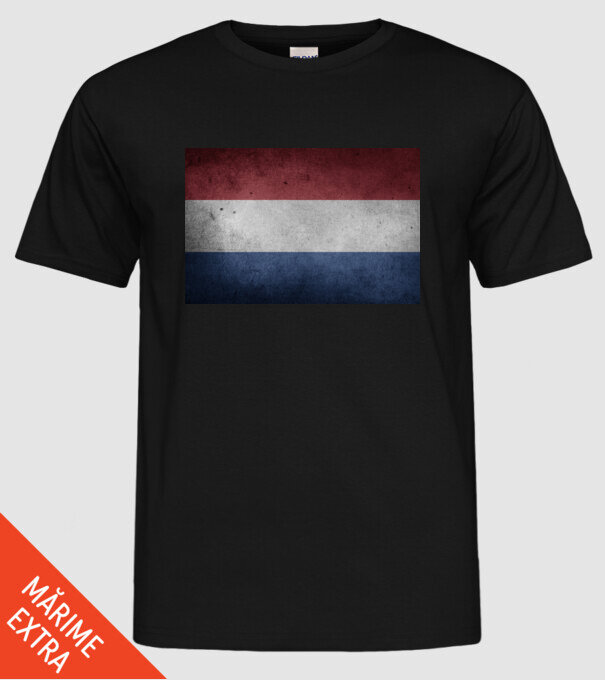 NETHERLANDS model negru pe tricou