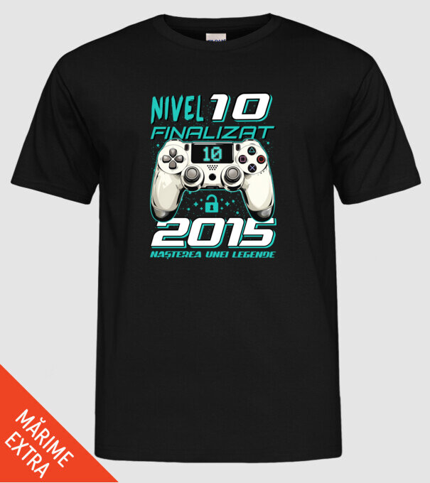 Nivel finalizat 10 2015 model negru pe tricou
