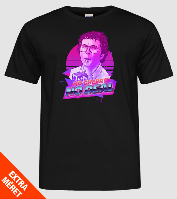 no cherry no deal stranger things model negru pe tricou