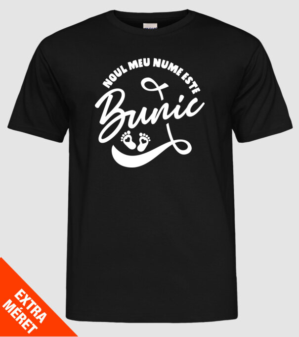 Noul meu nume este Bunic model negru pe tricou