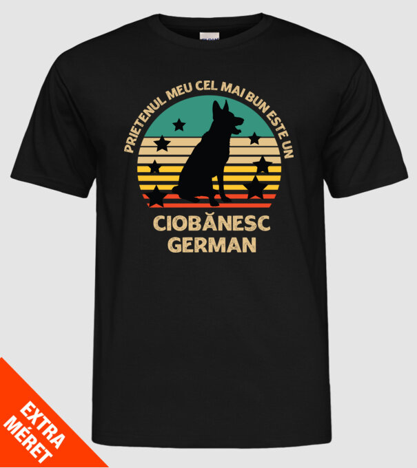 Prietenul meu cel mai bun este un ciobănesc german model negru pe tricou