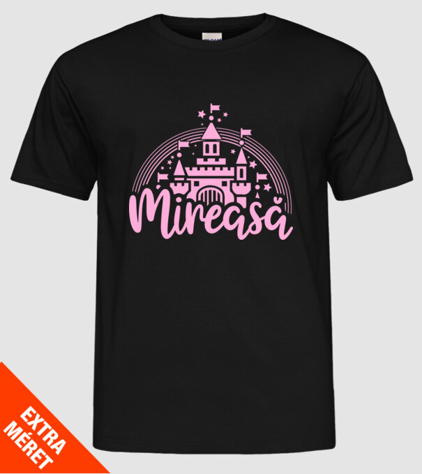 Prinţesă mireasă model negru pe tricou