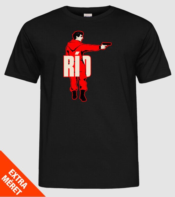 rio la casa de papel model negru pe tricou