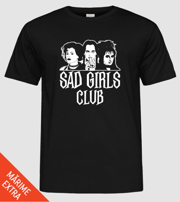 Sad Girls Club model negru pe tricou
