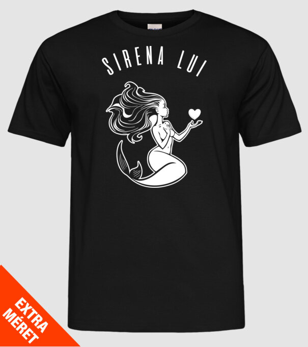 Sirena lui model negru pe tricou