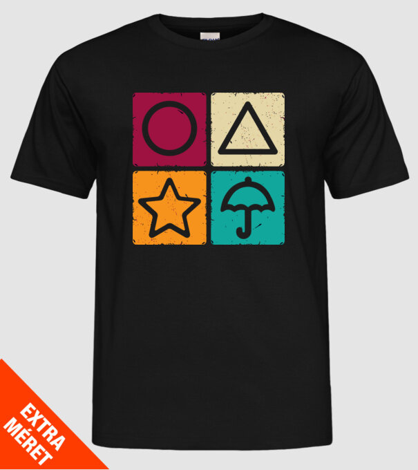 squid game motive game model negru pe tricou