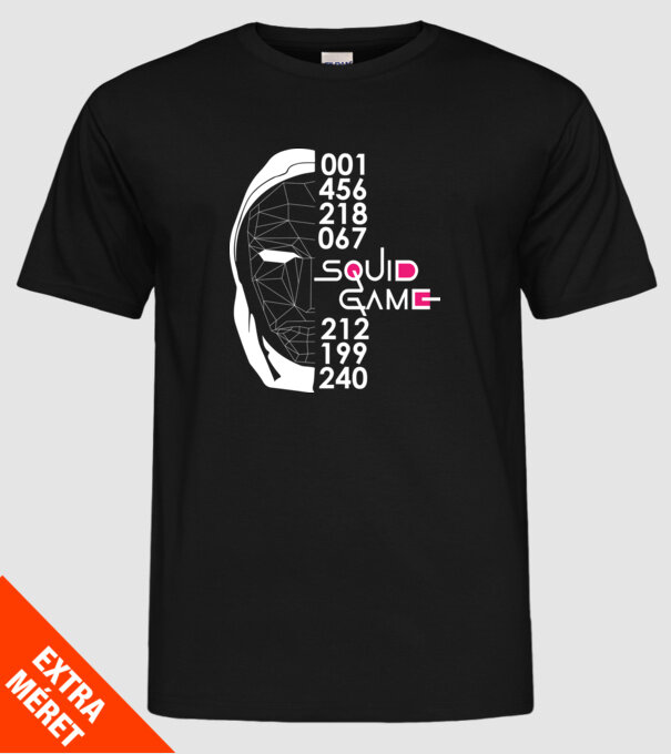 squid game numbers model negru pe tricou
