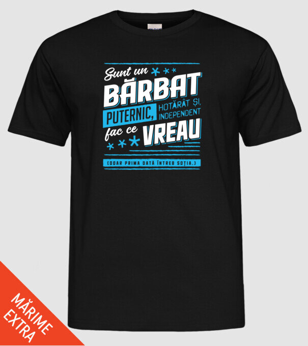 Sunt un bărbat puternic model negru pe tricou