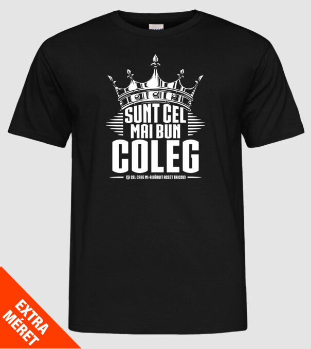 super coleg model negru pe tricou
