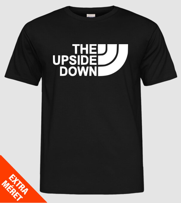 the upside down model negru pe tricou
