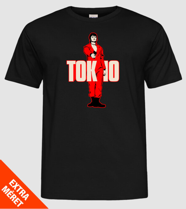 tokyo la casa de papel model negru pe tricou