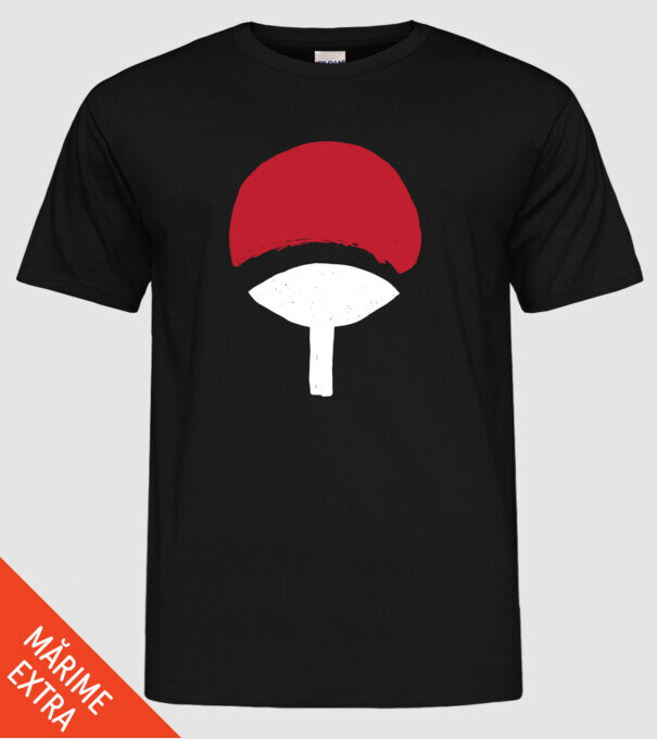 Uchiha logo model negru pe tricou