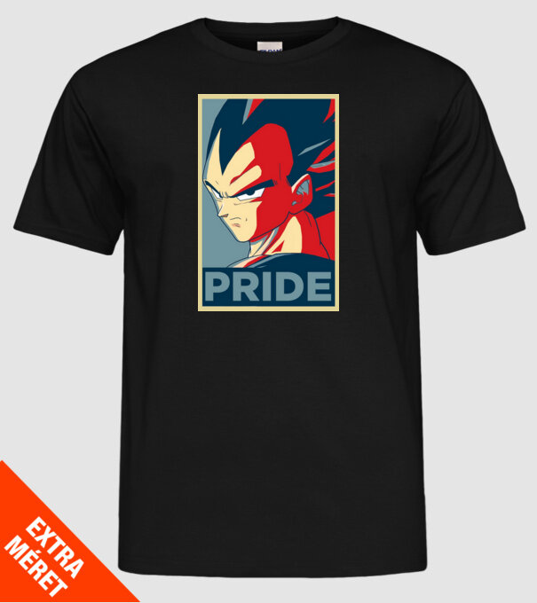 vegeta pride dragonball model negru pe tricou