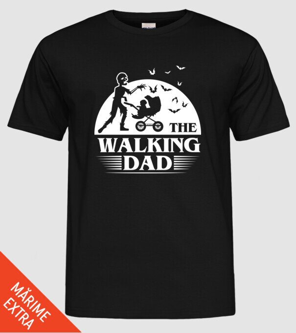 Walking dad model negru pe tricou