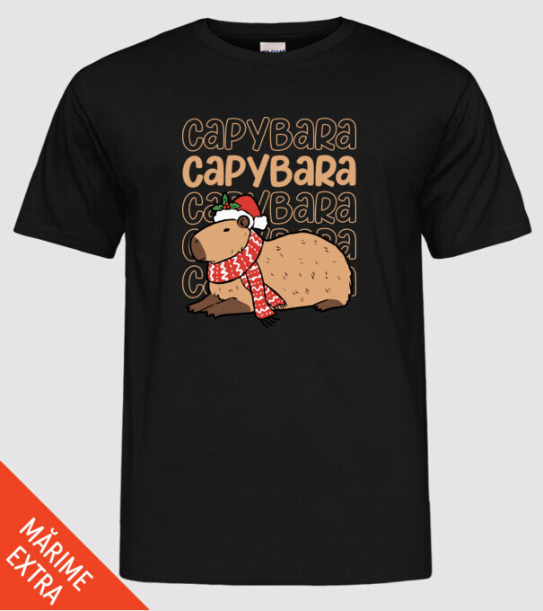 Xmas Cappy model negru pe tricou