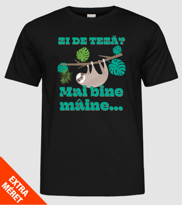 zi de teză? Mai bine mâine... model negru pe tricou