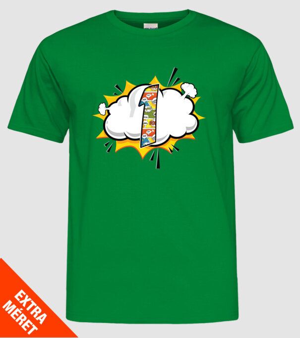 Birthday Comic Number 1 model verde pe tricou
