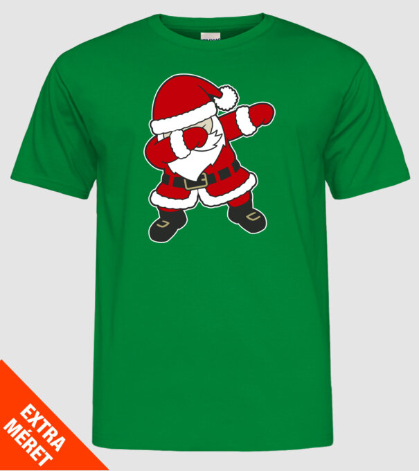 Dabbing Santa model verde pe tricou