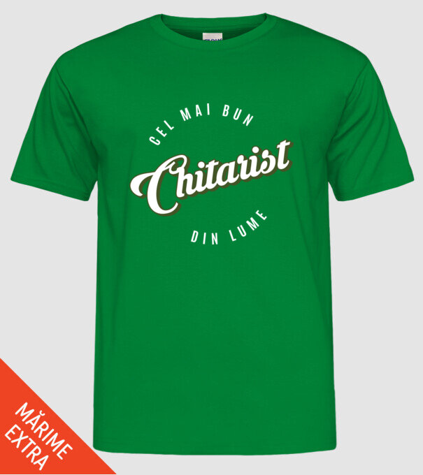 Cel mai bun Chitarist din lume model verde pe tricou