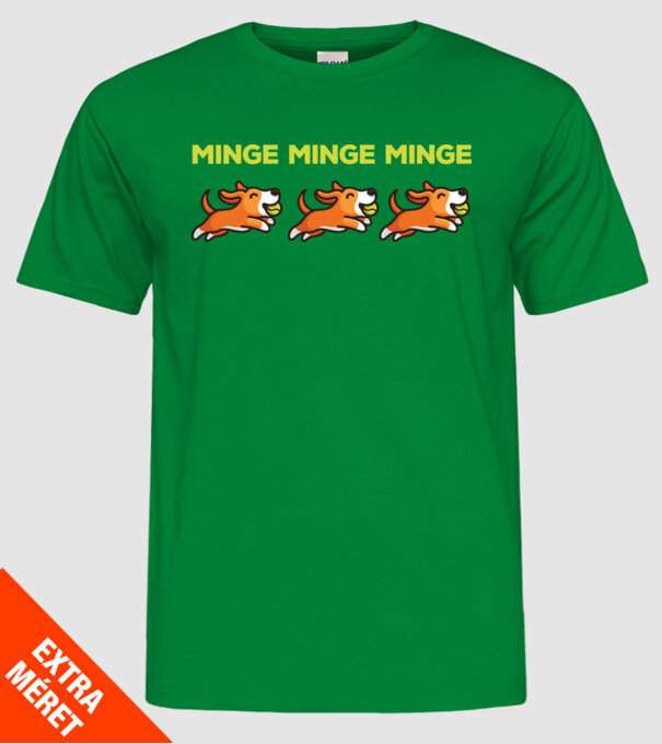 MINGE MINGE MINGE model verde pe tricou