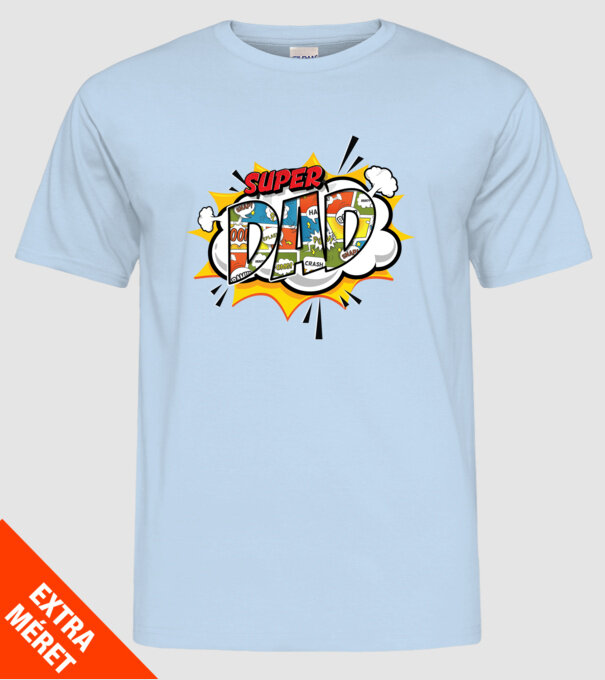Comic Dad model albastru deschis pe tricou