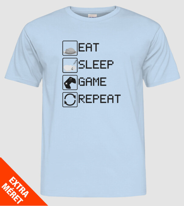 O zi de gamer model albastru deschis pe tricou