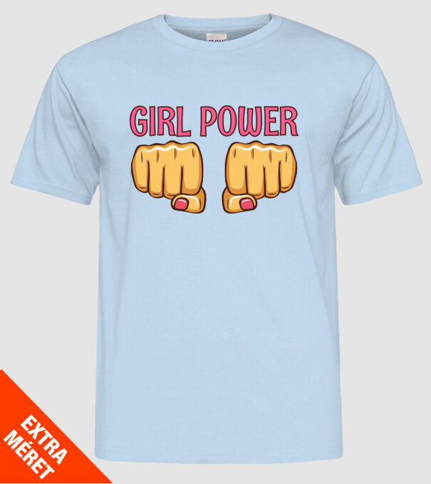 Girl Fist model albastru deschis pe tricou