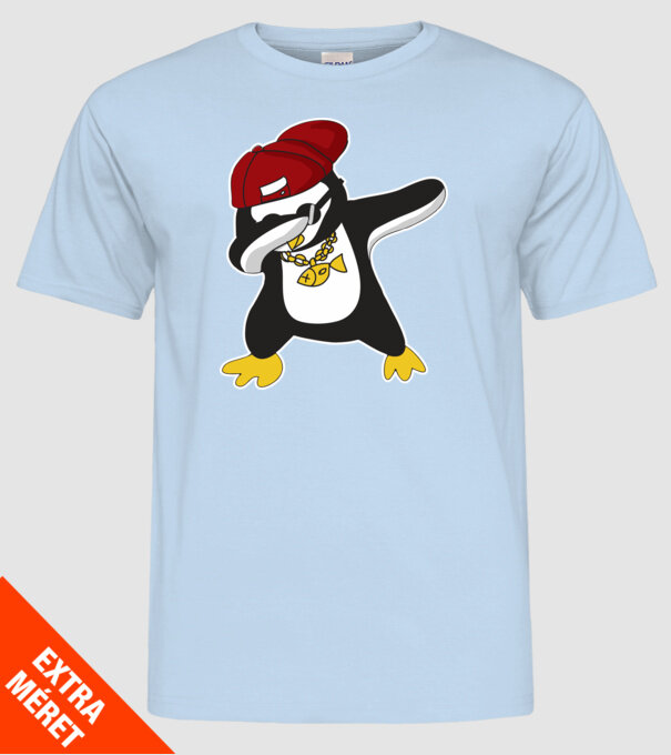 Pinguin DAB model albastru deschis pe tricou