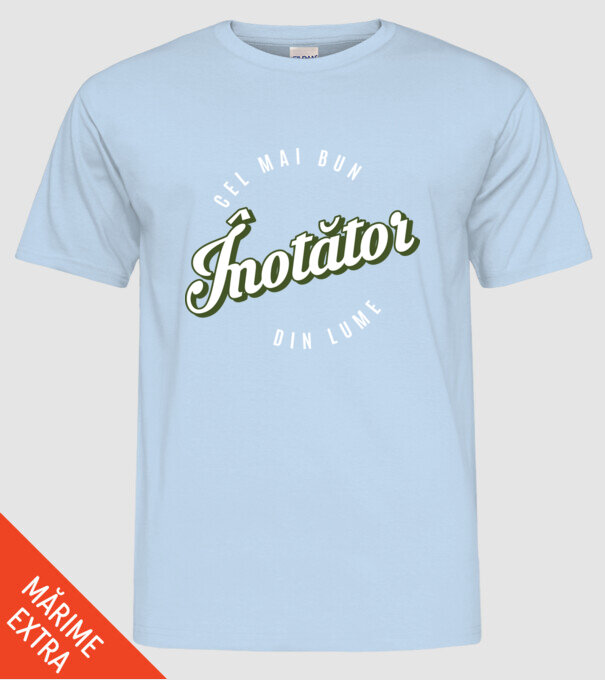 Cel mai bun înotător din lume model albastru deschis pe tricou