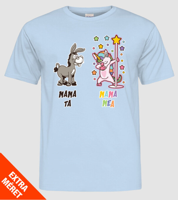 mama ta - mama mea model albastru deschis pe tricou