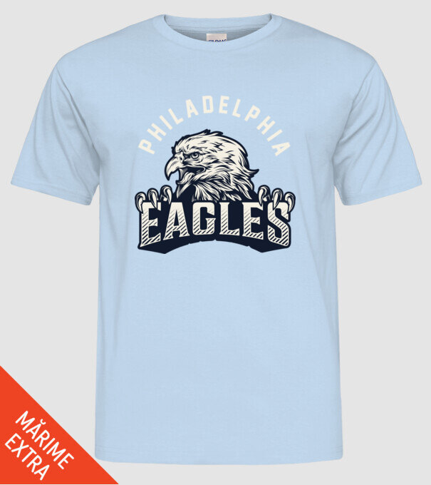 Philadelphia Eagles model albastru deschis pe tricou