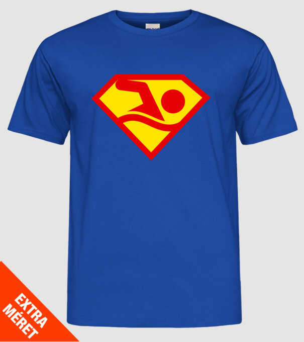 Supersportiv ÎNOTĂTOR model albastru regal pe tricou