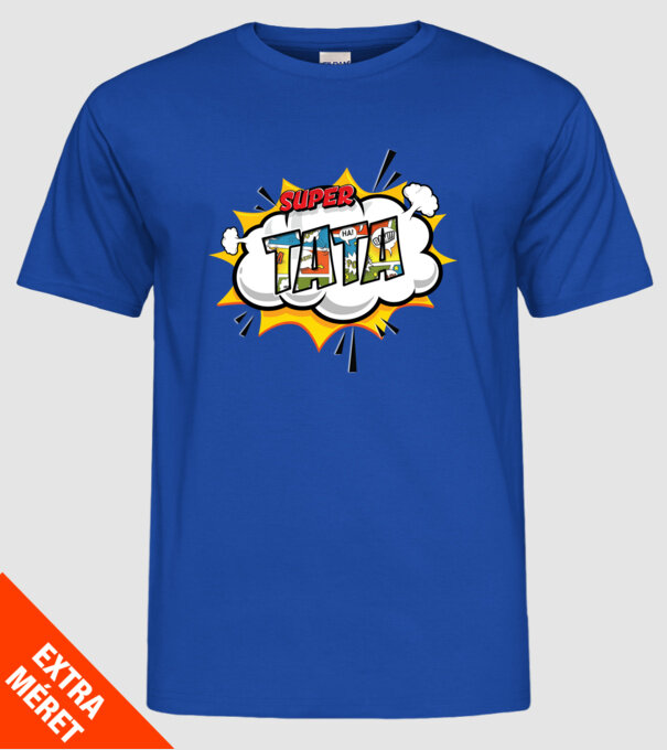 Super tata model albastru regal pe tricou