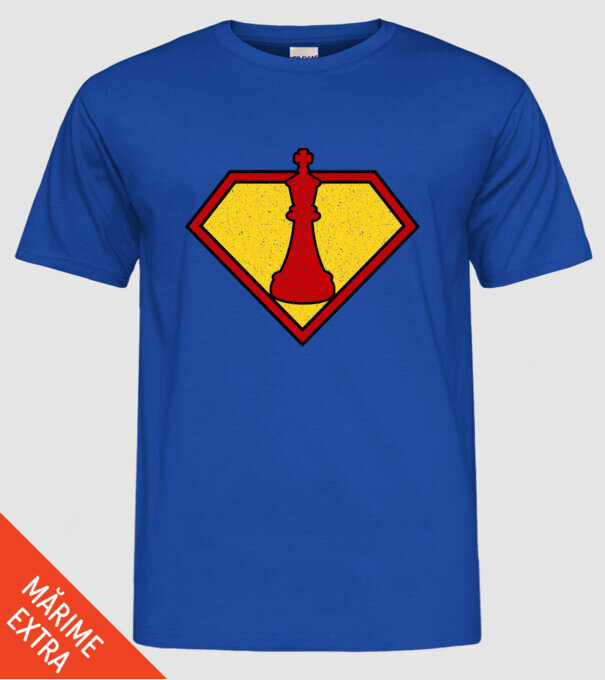 SuperChess rege model albastru regal pe tricou