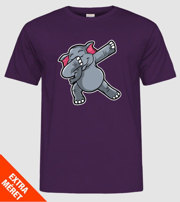 Elefant DAB model mov pe tricou