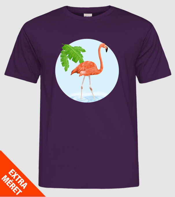 Flamingo model mov pe tricou