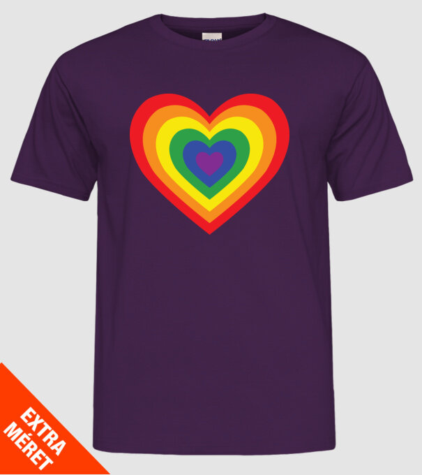 inimă lgbtq model mov pe tricou