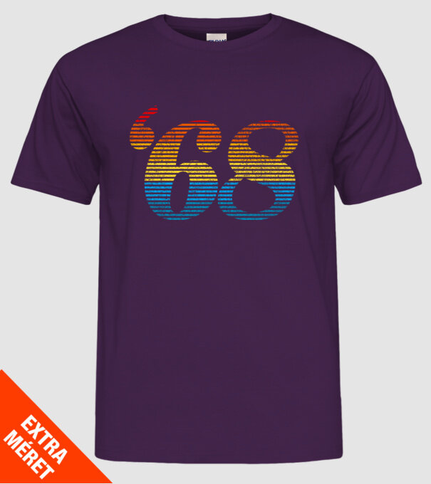 Retro Birthday 1968 model mov pe tricou