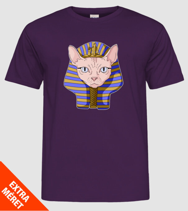 sphynx cat pharaoh model mov pe tricou